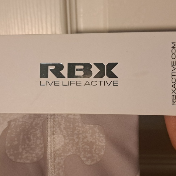 RBX Size L NWT White and gray army sports bar With Patted Bra Perfect 4 the gym - Picture 4 of 7